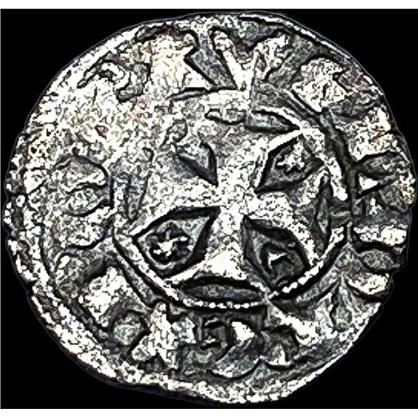 1261-1325 Portugal Crusades Dinis I Silver Dinero NEARLY UNCIRCULATED
