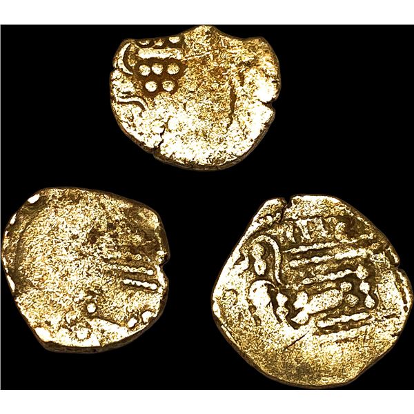 [3 Coins] 780-980 AD Pratihara Empire Silver Drachm NEARLY UNCIRCULATED