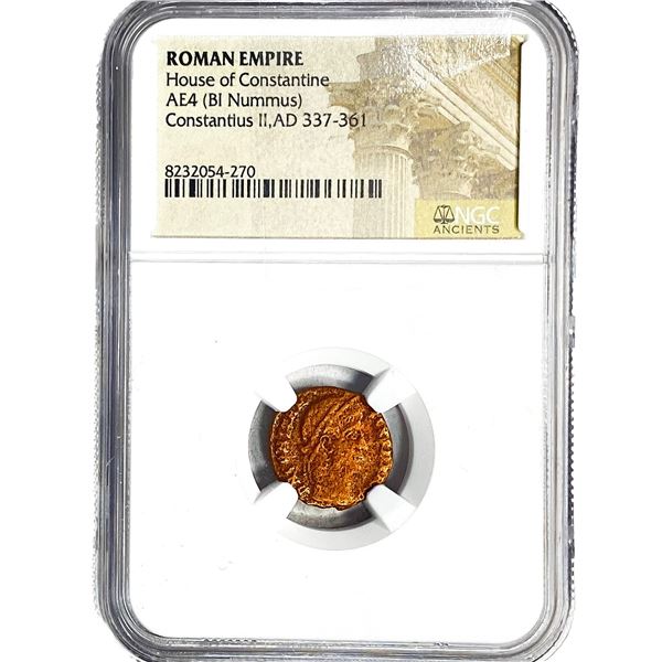 Roman House of Constantine AE4 BI Nummus NGC
