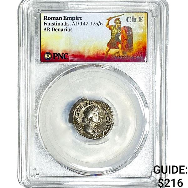 Roman Faustina Jr.,AD 147-175/6 AR Denarius PNC ChF