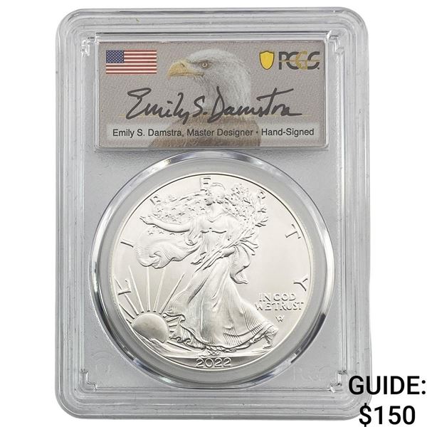 2022 Silver Eagle PCGS SP70 Burnished/Signed