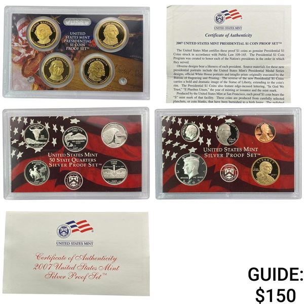 [14 Coins]2007 U.S. Mint Silver Proof Set