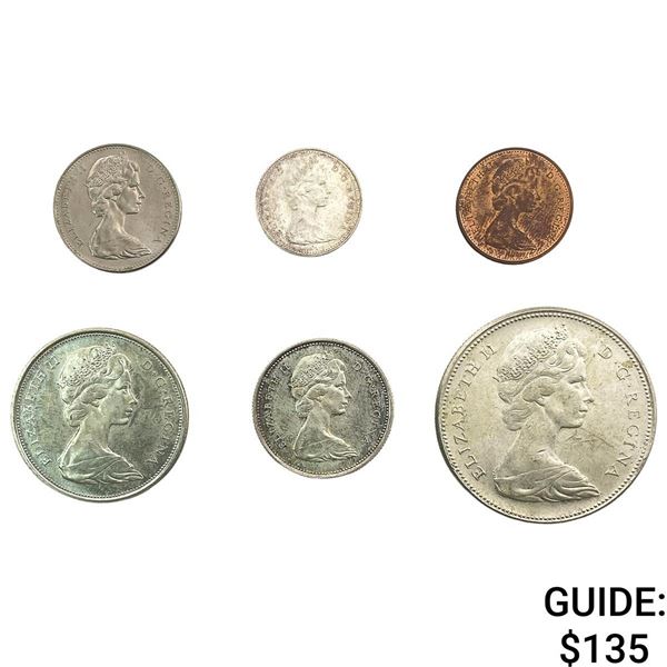 1967 Canada Type Coin Set 1C-$1