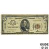 Image 1 : 1929 $5 United States Nat. Currency Bank of Dallas 6