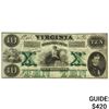 Image 1 : 1872 $10 State of Virginia Treasury Note