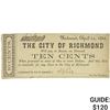 Image 1 : 1862 10C City of Richomond Fractional Currency