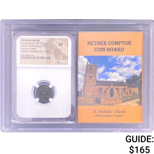 Roman Constantius II,AD 337-361 AE3/4 BI Nummus