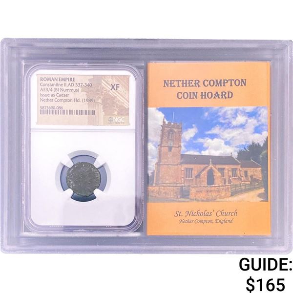 Roman Constantius II,AD 337-340 AE3/4 BI Nummus