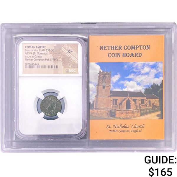 Roman Constantius II,AD 337-361 AE3/4 BI Nummus