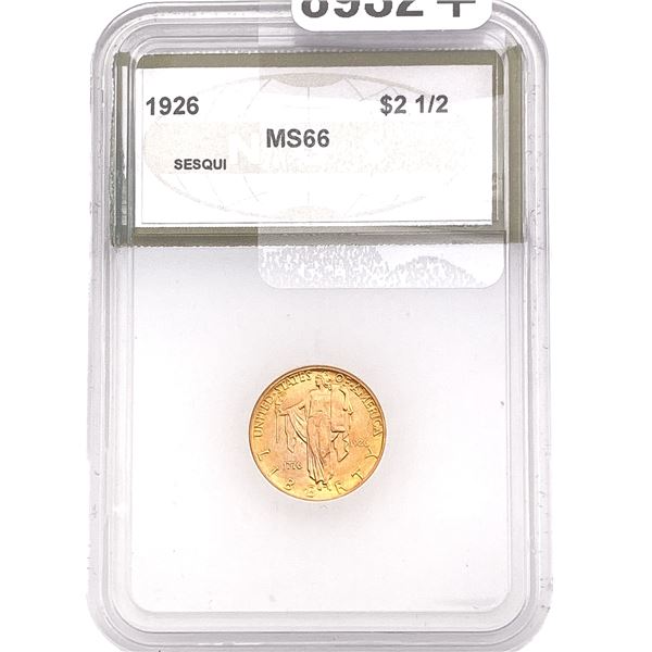 1926 Sesquincentennial $2.50 Gold Qtr Eagle NGS MS66