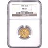 Image 1 : 1908 $2.50 Gold Quarter Eagle NGC MS61
