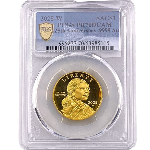 2025-W 1/2oz Gold Sacagawea Dollar PCGS PR70 DCAM