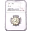 Image 1 : 1947-D Washington Silver Quarter NGC MS66