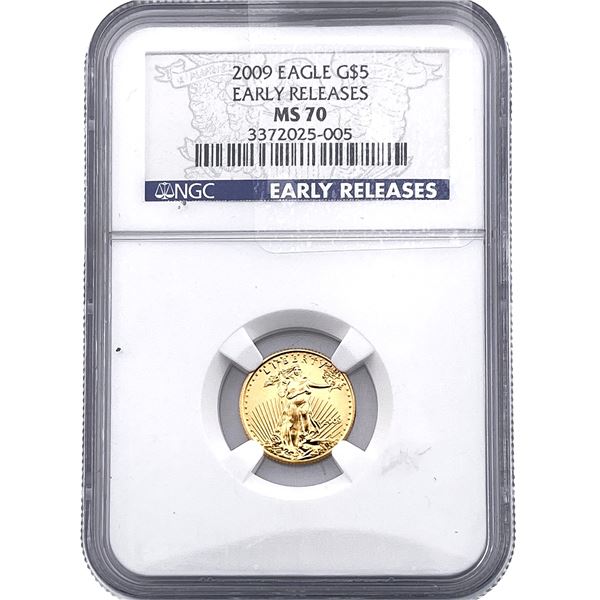 2009 1/10oz $5 Gold Eagle NGC MS70 Early Releases