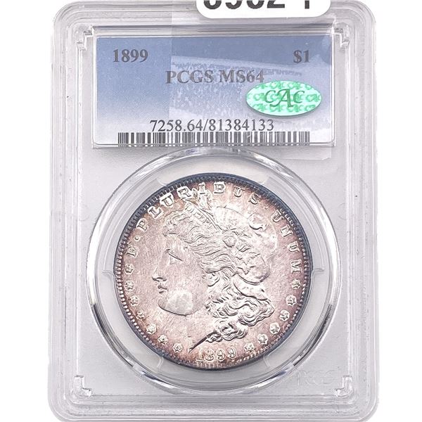 1899 CAC Morgan Silver Dollar PCGS MS64