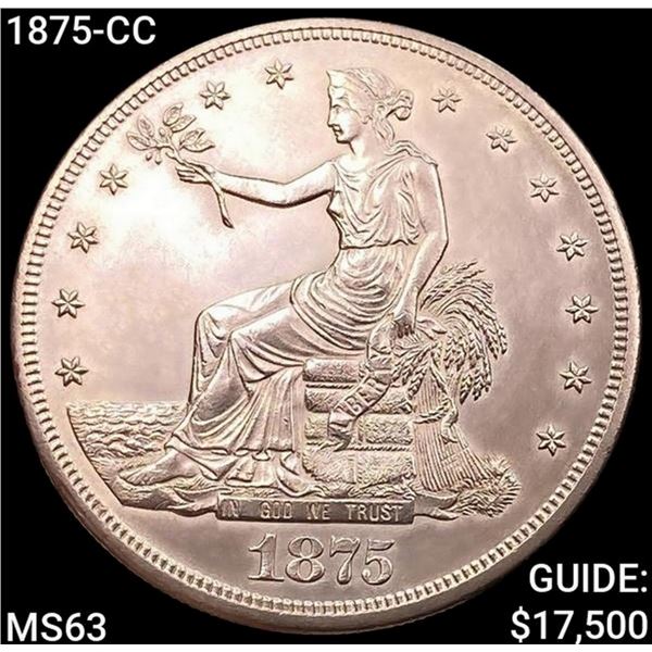 1875-CC Silver Trade Dollar CHOICE BU