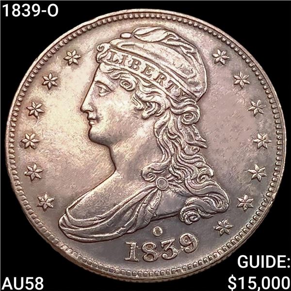 1839-O Capped Bust Half Dollar CHOICE AU