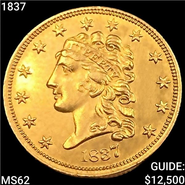 1837 $2.50 Gold Quarter Eagle UNCIRCULATED