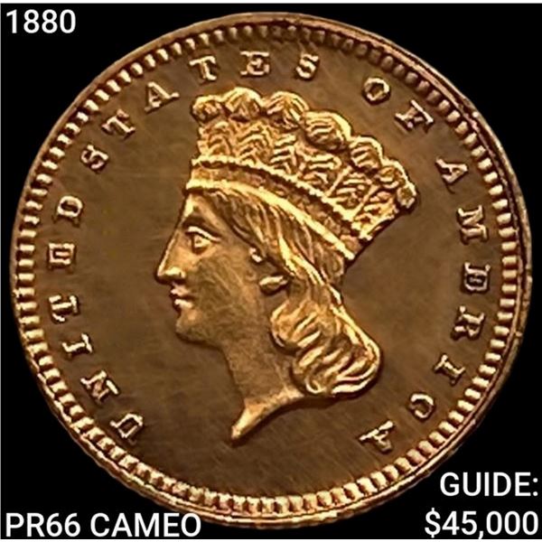 1880 Rare Gold Dollar GEM PROOF CAM