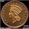 Image 1 : 1880 Rare Gold Dollar GEM PROOF CAM