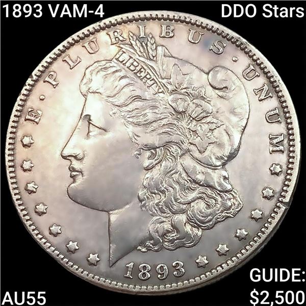 1893 VAM-4 DDO Stars Morgan Silver Dollar HIGH GRADE
