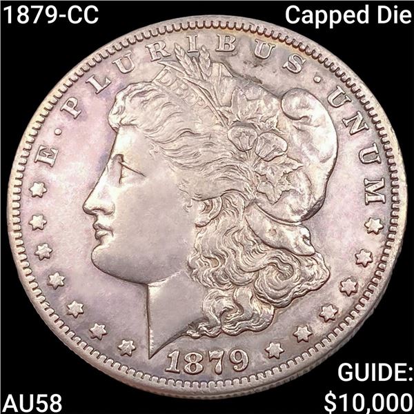 1879-CC Capped Die Morgan Silver Dollar CHOICE AU
