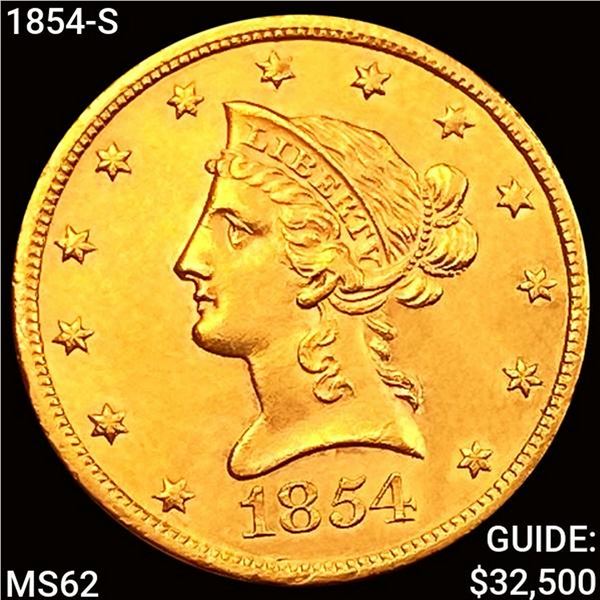 1854-S $10 Gold Eagle UNCIRCULATED