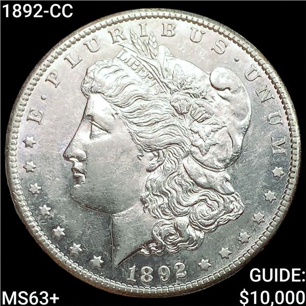 1892-CC Morgan Silver Dollar CHOICE BU+