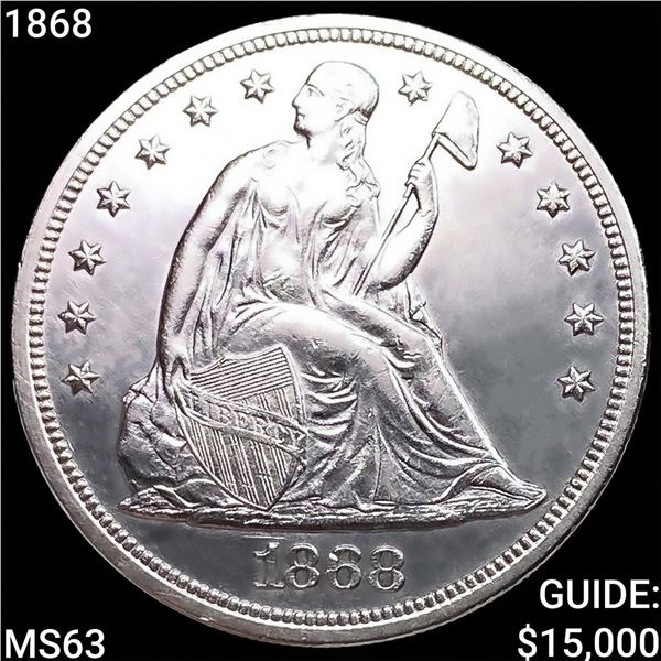 1868 Seated Liberty Dollar CHOICE BU