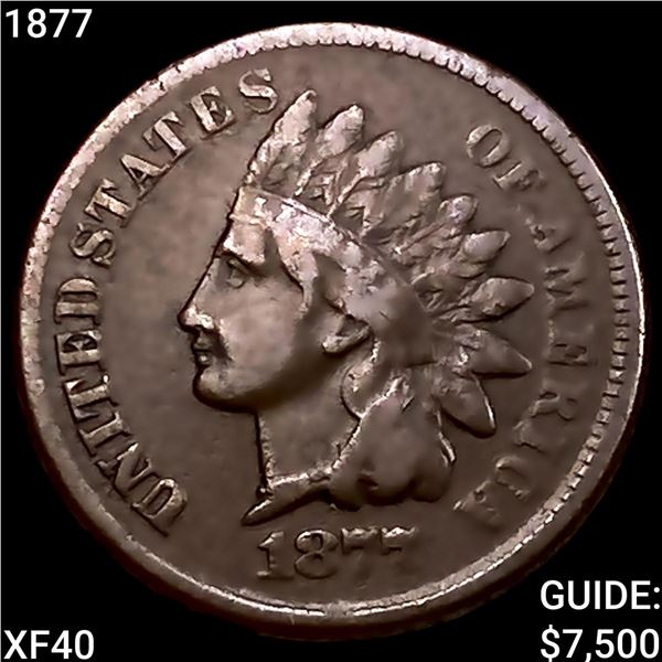 1877 Indian Head Cent NEARLY UNCIRCULATED