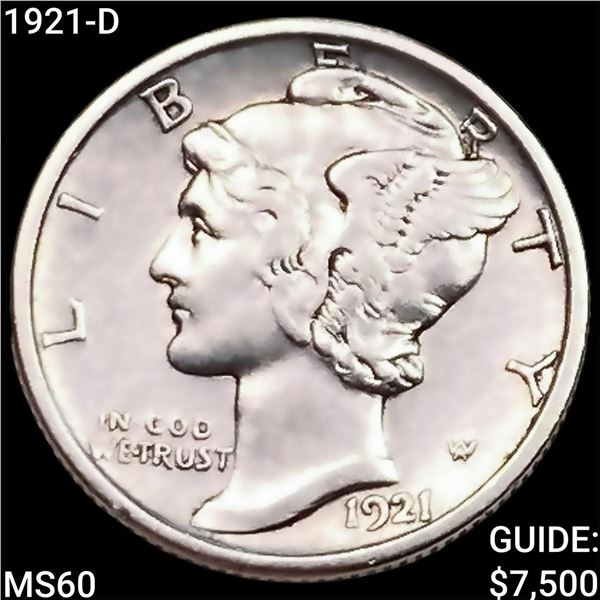 1921-D Mercury Dime UNCIRCULATED