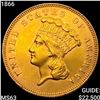Image 1 : 1866 $3 Gold Piece CHOICE BU
