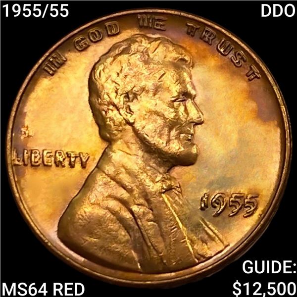 1955/55 DDO Wheat Cent CHOICE BU RD