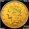 Image 1 : 1834 Plain 4 $5 Gold Half Eagle UNCIRCULATED