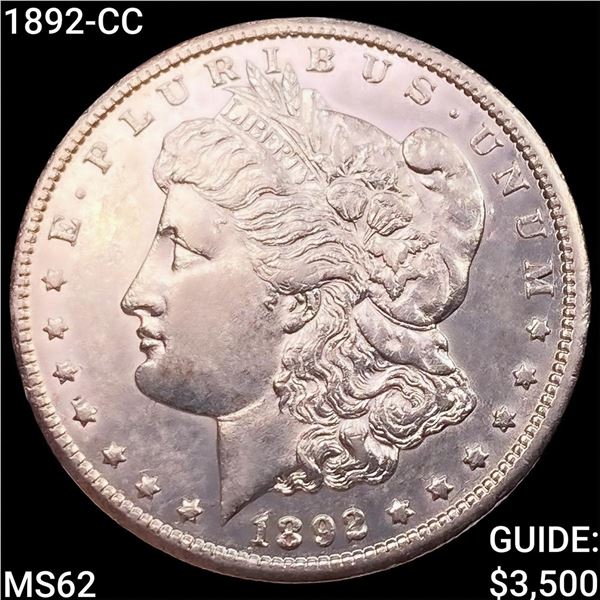1892-CC Morgan Silver Dollar UNCIRCULATED