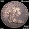 Image 1 : 1800 12 Arrows Draped Bust Dollar NEARLY UNCIRCULATED