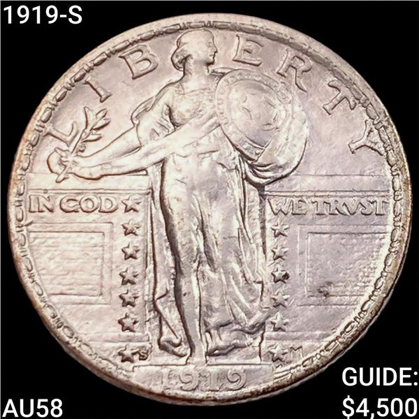 1919-S Standing Liberty Quarter CHOICE AU
