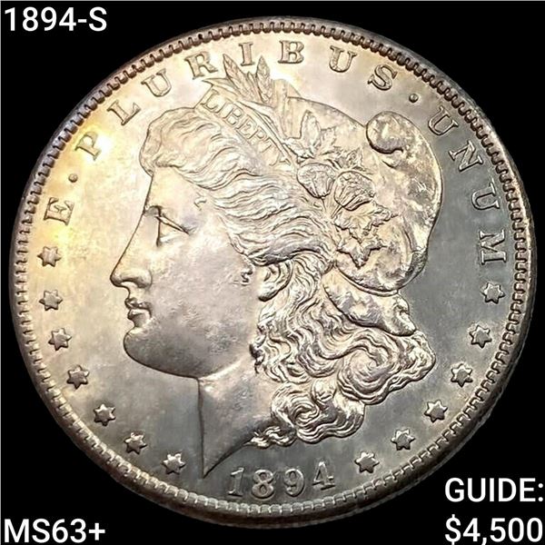 1894-S Morgan Silver Dollar CHOICE BU+