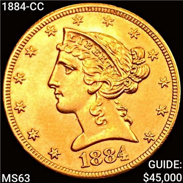 1884-CC $5 Gold Half Eagle CHOICE BU