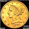 Image 1 : 1884-CC $5 Gold Half Eagle CHOICE BU
