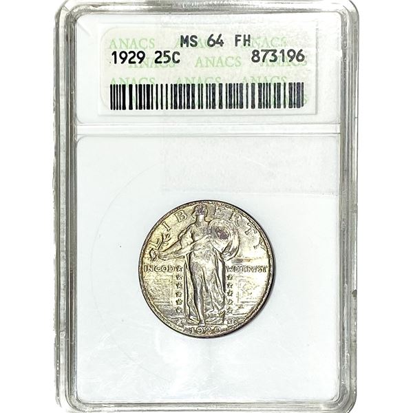 1929 Standing Liberty Quarter ANACS MS64 FH