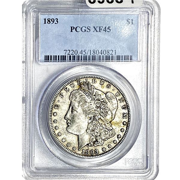 1893 Morgan Silver Dollar PCGS XF45