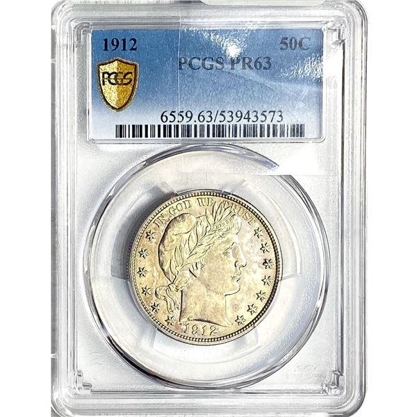 1912 Barber Half Dollar PCGS PR63