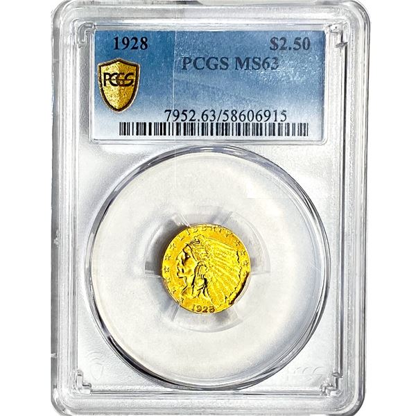 1928 $2.50 Gold Quarter Eagle PCGS MS63