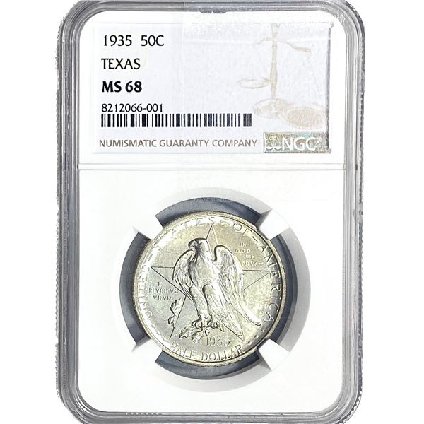 1935 Texas Half Dollar NGC MS68