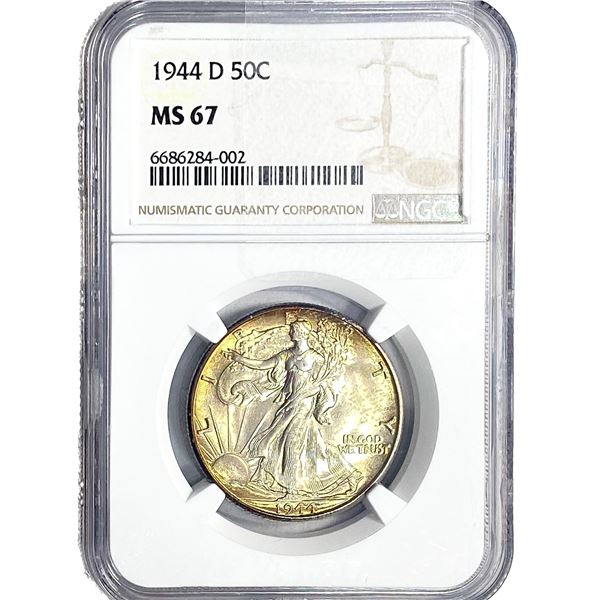 1944-D Walking Liberty Half Dollar NGC MS67