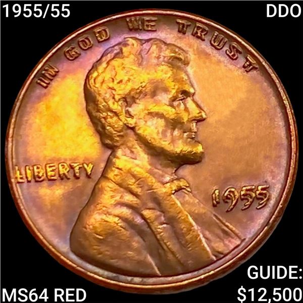 1955/55 DDO Wheat Cent CHOICE BU RD