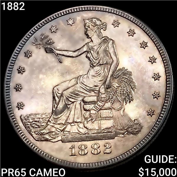 1882 Silver Trade Dollar GEM PROOF CAM