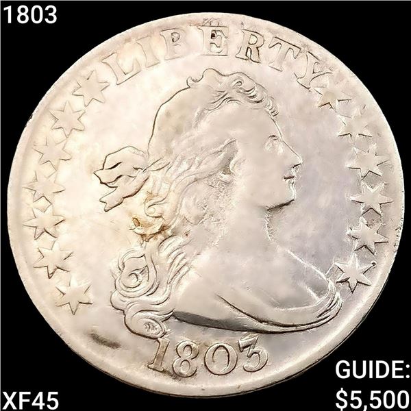 1803 Draped Bust Half Dollar NEARLY UNCIRCULATED