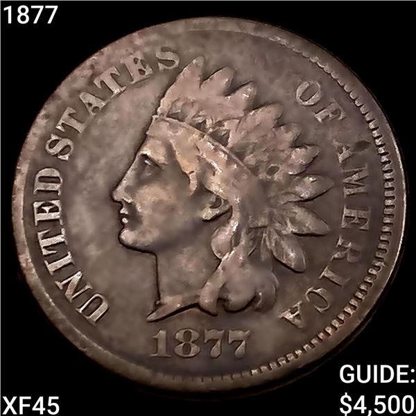 1877 Indian Head Cent NEARLY UNCIRCULATED
